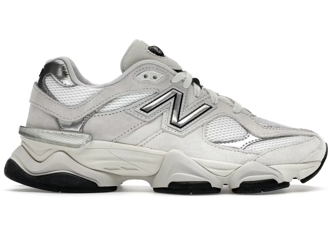 New Balance 9060 White Black Metallic Silver