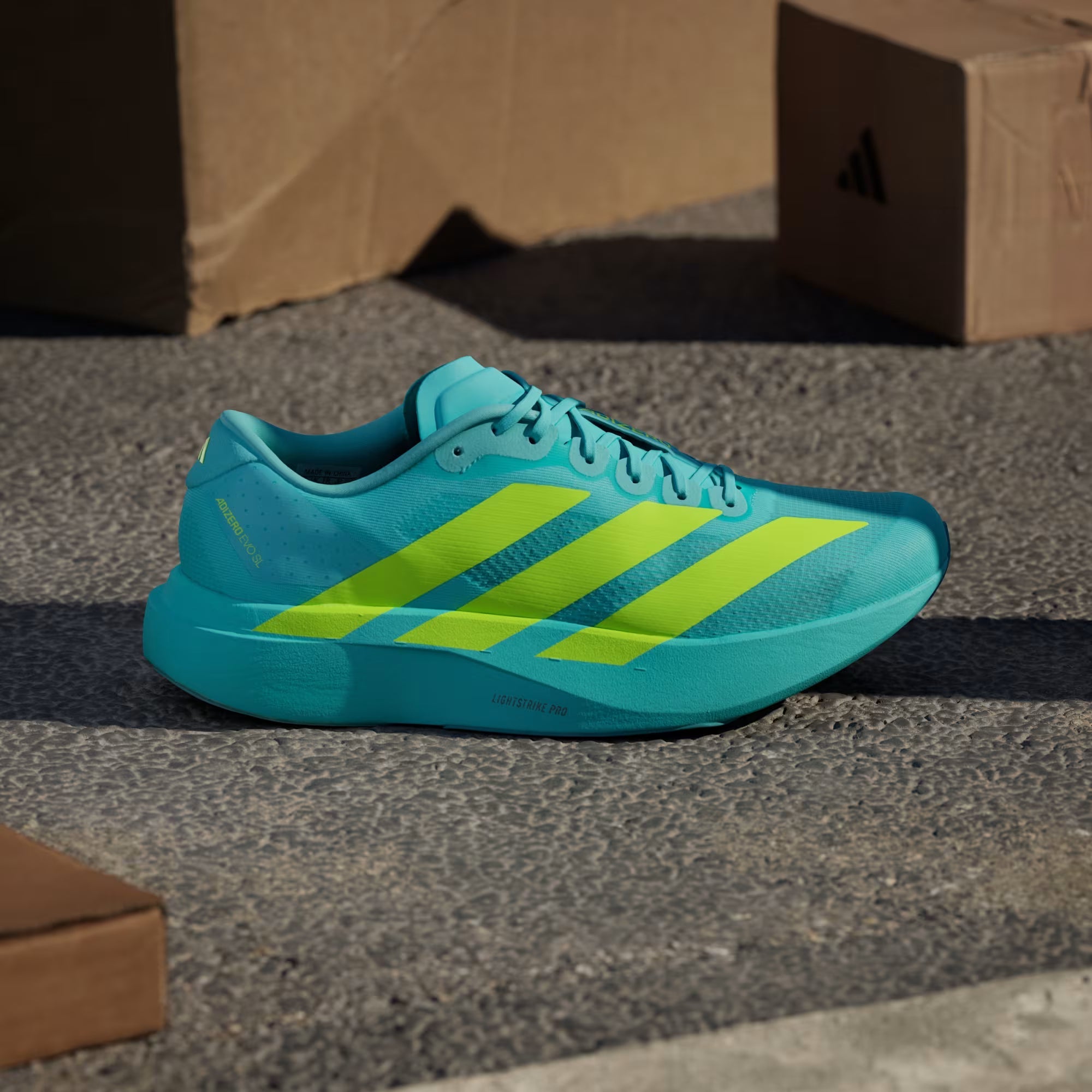 Tênis Adizero Evo SL Flash Aqua Lucid Lemon